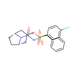 O=C(Cc1ccccc1)O[C@@H]1C[C@@H]2CC[C@H](C1)N2C(=O)NS(=O)(=O)c1ccc(Cl)cc1 ZINC000100895725