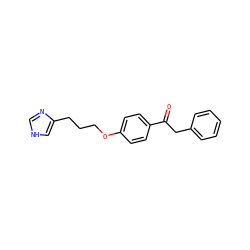 O=C(Cc1ccccc1)c1ccc(OCCCc2c[nH]cn2)cc1 ZINC000013814565