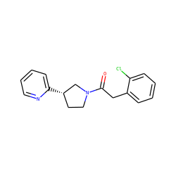 O=C(Cc1ccccc1Cl)N1CC[C@H](c2ccccn2)C1 ZINC000575603961
