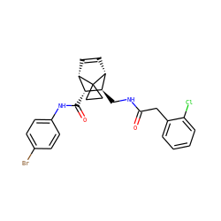 O=C(Cc1ccccc1Cl)NC[C@H]1[C@H](C(=O)Nc2ccc(Br)cc2)[C@@H]2C=C[C@H]1C21CC1 ZINC000168425959