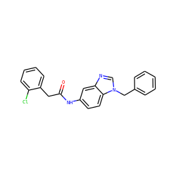 O=C(Cc1ccccc1Cl)Nc1ccc2c(c1)ncn2Cc1ccccc1 ZINC000040392094
