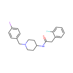 O=C(Cc1ccccc1F)NC1CCN(Cc2ccc(I)cc2)CC1 ZINC000013470637