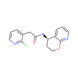 O=C(Cc1cccnc1Cl)N[C@@H]1CCOc2ncccc21 ZINC000146682282