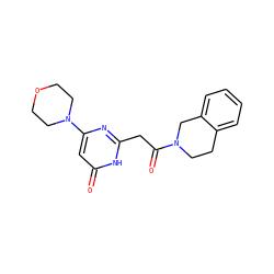 O=C(Cc1nc(N2CCOCC2)cc(=O)[nH]1)N1CCc2ccccc2C1 ZINC000115072793