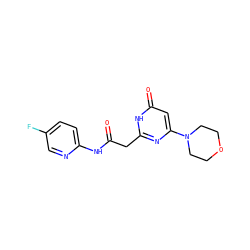 O=C(Cc1nc(N2CCOCC2)cc(=O)[nH]1)Nc1ccc(F)cn1 ZINC000115062497