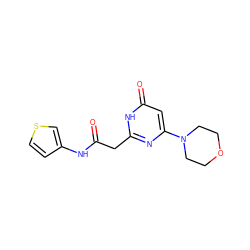 O=C(Cc1nc(N2CCOCC2)cc(=O)[nH]1)Nc1ccsc1 ZINC000115072635