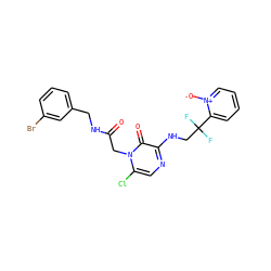 O=C(Cn1c(Cl)cnc(NCC(F)(F)c2cccc[n+]2[O-])c1=O)NCc1cccc(Br)c1 ZINC000028766649