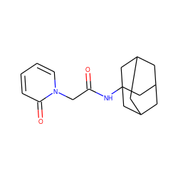 O=C(Cn1ccccc1=O)NC12CC3CC(CC(C3)C1)C2 ZINC000015497543