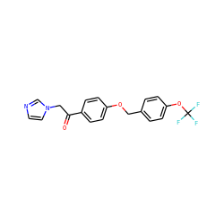 O=C(Cn1ccnc1)c1ccc(OCc2ccc(OC(F)(F)F)cc2)cc1 ZINC000299830222