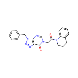 O=C(Cn1cnc2c(nnn2Cc2ccccc2)c1=O)N1CCCc2ccccc21 ZINC000004139740