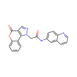O=C(Cn1ncc2c(=O)oc3ccccc3c21)Nc1ccc2ncccc2c1 ZINC000218929922