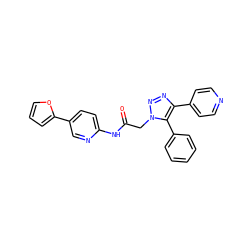 O=C(Cn1nnc(-c2ccncc2)c1-c1ccccc1)Nc1ccc(-c2ccco2)cn1 ZINC001772589683