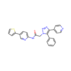 O=C(Cn1nnc(-c2ccncc2)c1-c1ccccc1)Nc1ccc(-c2cccs2)cn1 ZINC001772584157