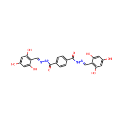 O=C(N/N=C/c1c(O)cc(O)cc1O)c1ccc(C(=O)N/N=C/c2c(O)cc(O)cc2O)cc1 ZINC000299830672