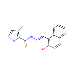 O=C(N/N=C/c1c(O)ccc2ccccc12)c1[nH]ncc1Br ZINC000001498352