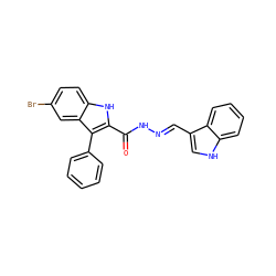 O=C(N/N=C/c1c[nH]c2ccccc12)c1[nH]c2ccc(Br)cc2c1-c1ccccc1 ZINC000001822885