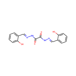 O=C(N/N=C/c1ccccc1O)C(=O)N/N=C/c1ccccc1O ZINC000001684448