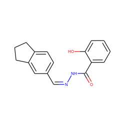 O=C(N/N=C\c1ccc2c(c1)CCC2)c1ccccc1O ZINC000031687622