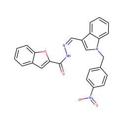 O=C(N/N=C\c1cn(Cc2ccc([N+](=O)[O-])cc2)c2ccccc12)c1cc2ccccc2o1 ZINC000103301019