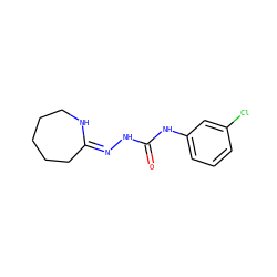 O=C(N/N=C1/CCCCCN1)Nc1cccc(Cl)c1 ZINC000000238558