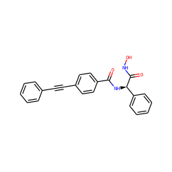 O=C(N[C@@H](C(=O)NO)c1ccccc1)c1ccc(C#Cc2ccccc2)cc1 ZINC000096909796