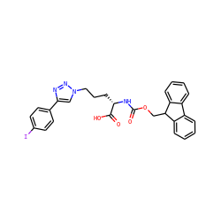 O=C(N[C@@H](CCCn1cc(-c2ccc(I)cc2)nn1)C(=O)O)OCC1c2ccccc2-c2ccccc21 ZINC000473168046