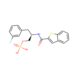 O=C(N[C@@H](COP(=O)(O)O)Cc1cccc(F)c1)c1cc2ccccc2s1 ZINC000034545178