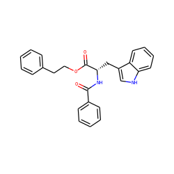 O=C(N[C@@H](Cc1c[nH]c2ccccc12)C(=O)OCCc1ccccc1)c1ccccc1 ZINC000299867588
