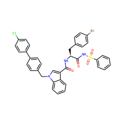 O=C(N[C@@H](Cc1ccc(Br)cc1)C(=O)NS(=O)(=O)c1ccccc1)c1cn(Cc2ccc(-c3ccc(Cl)cc3)cc2)c2ccccc12 ZINC001772635243