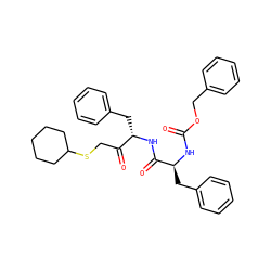 O=C(N[C@@H](Cc1ccccc1)C(=O)N[C@@H](Cc1ccccc1)C(=O)CSC1CCCCC1)OCc1ccccc1 ZINC000027744313