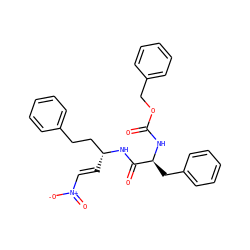 O=C(N[C@@H](Cc1ccccc1)C(=O)N[C@H](/C=C/[N+](=O)[O-])CCc1ccccc1)OCc1ccccc1 ZINC001772619219