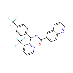O=C(N[C@@H](c1ccc(C(F)(F)F)cc1)c1ncccc1C(F)(F)F)c1ccc2ncccc2c1 ZINC000225148948
