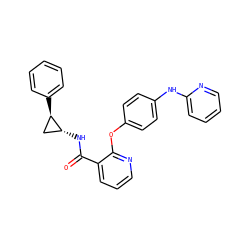 O=C(N[C@@H]1C[C@H]1c1ccccc1)c1cccnc1Oc1ccc(Nc2ccccn2)cc1 ZINC000144746115