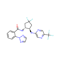 O=C(N[C@@H]1CC(F)(F)C[C@H]1Nc1cnc(C(F)(F)F)cn1)c1ccccc1-n1nccn1 ZINC001772615400