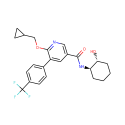 O=C(N[C@@H]1CCCC[C@H]1O)c1cnc(OCC2CC2)c(-c2ccc(C(F)(F)F)cc2)c1 ZINC000103247917