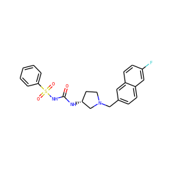 O=C(N[C@@H]1CCN(Cc2ccc3cc(F)ccc3c2)C1)NS(=O)(=O)c1ccccc1 ZINC000043014045