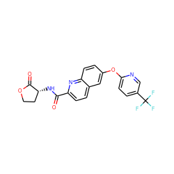 O=C(N[C@@H]1CCOC1=O)c1ccc2cc(Oc3ccc(C(F)(F)F)cn3)ccc2n1 ZINC001772630909