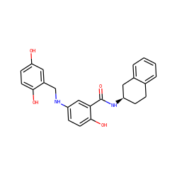 O=C(N[C@@H]1CCc2ccccc2C1)c1cc(NCc2cc(O)ccc2O)ccc1O ZINC000012352725