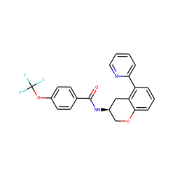 O=C(N[C@@H]1COc2cccc(-c3ccccn3)c2C1)c1ccc(OC(F)(F)F)cc1 ZINC000084728263