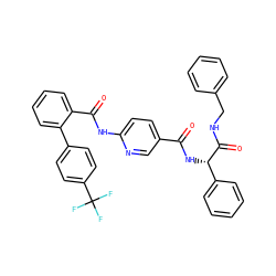 O=C(N[C@H](C(=O)NCc1ccccc1)c1ccccc1)c1ccc(NC(=O)c2ccccc2-c2ccc(C(F)(F)F)cc2)nc1 ZINC000036184511
