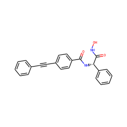 O=C(N[C@H](C(=O)NO)c1ccccc1)c1ccc(C#Cc2ccccc2)cc1 ZINC000096910105