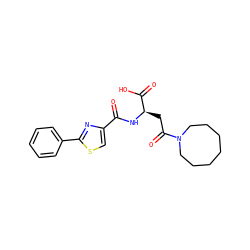 O=C(N[C@H](CC(=O)N1CCCCCCC1)C(=O)O)c1csc(-c2ccccc2)n1 ZINC000473150807