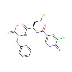O=C(N[C@H](CCS)C(=O)N[C@H](Cc1ccccc1)C(=O)O)c1c[nH]c(=O)c(Cl)c1 ZINC000036185280
