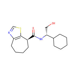 O=C(N[C@H](CO)C1CCCCC1)[C@H]1CCCCc2ncsc21 ZINC000223966410