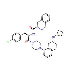 O=C(N[C@H](Cc1ccc(Cl)cc1)C(=O)N1CCN(c2cccc3c2C[C@H](NC2CCC2)CC3)CC1)[C@H]1Cc2ccccc2CN1 ZINC000096309531