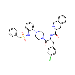O=C(N[C@H](Cc1ccc(Cl)cc1)C(=O)N1CCN(c2ccccc2NS(=O)(=O)Cc2ccccc2)CC1)[C@@H]1Cc2ccccc2CN1 ZINC000028343348