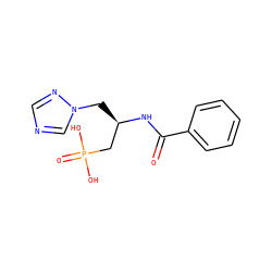 O=C(N[C@H](Cn1cncn1)CP(=O)(O)O)c1ccccc1 ZINC000026170202