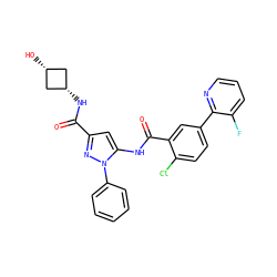 O=C(N[C@H]1C[C@@H](O)C1)c1cc(NC(=O)c2cc(-c3ncccc3F)ccc2Cl)n(-c2ccccc2)n1 ZINC001772621899