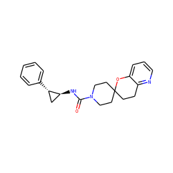 O=C(N[C@H]1C[C@@H]1c1ccccc1)N1CCC2(CCc3ncccc3O2)CC1 ZINC000040430833