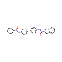 O=C(N[C@H]1CC=C(c2ccc(NC(=O)N3Cc4ccccc4C3)cc2)CC1)C1CCCCC1 ZINC000165669509